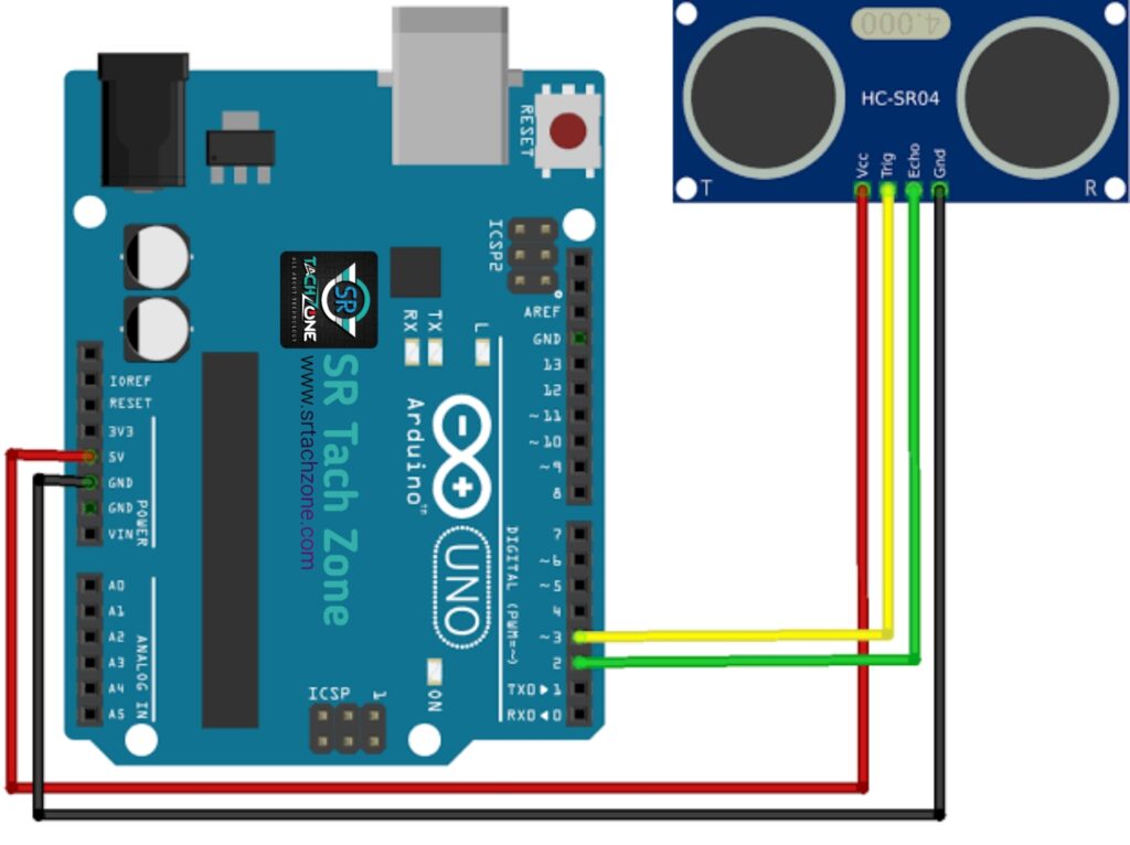 Wiring HC-SR04 Ultrasonic Distance Sensor & Arduino