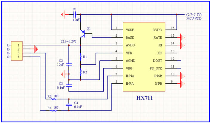 Photo of HX711 circuit diagram