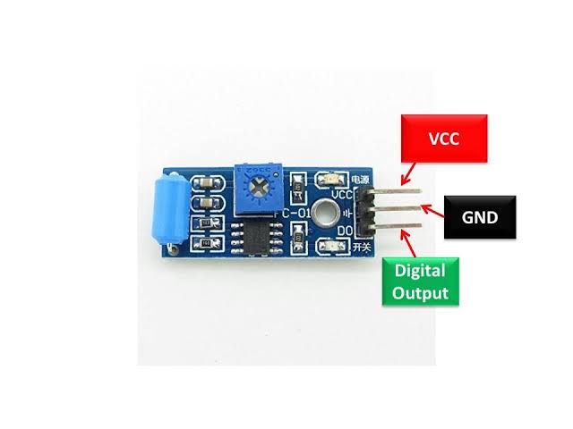 Photo of a SW-420 Sensor Module Pinout